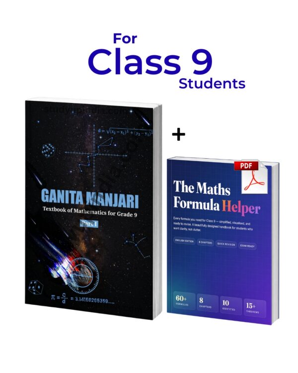 NCERT Class 9 Ganita Math book(Hard Copy) & Math Formula Helper ( PDF )